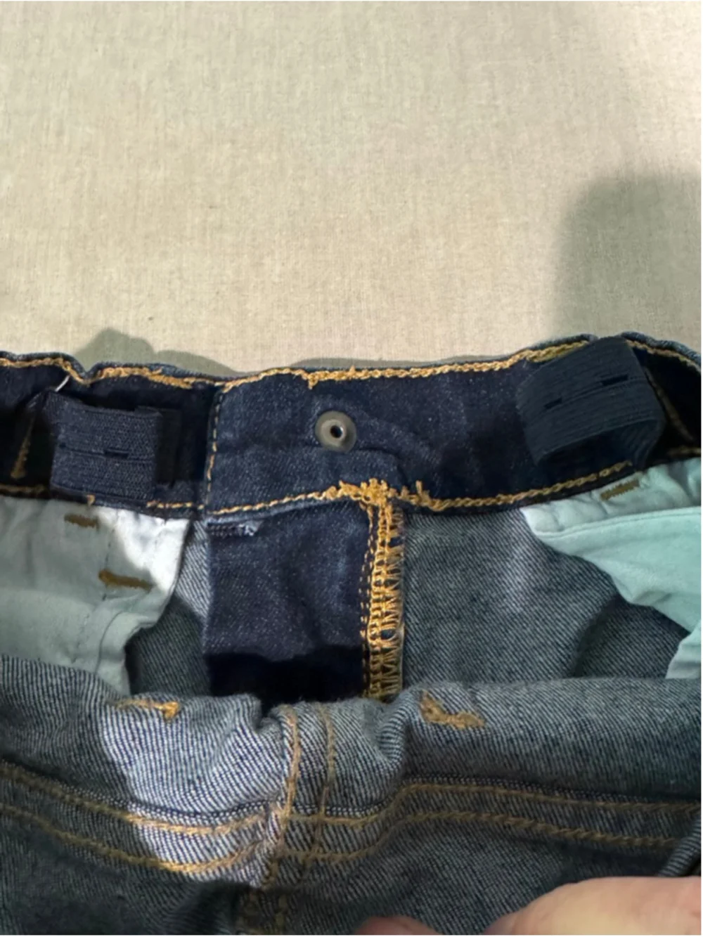 Boys Gap Blue Straight stretch elastic waist Jeans Size 8